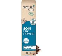 Kalanka-Naturé Moi - Soin Visage Homme 2 En 1 - Masque Visage + Gommage Visage - Soin Visage À L'extrait De Cascara - 98% D'origine Naturelle - 50 Ml - Fabriqué En France