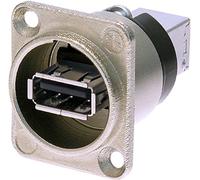 KALANKA-NAUSB-W - Adaptateur USB 2.0 réversible (Types A et B), embase nickelée au format D