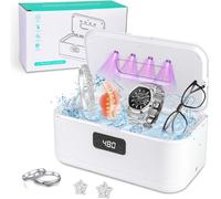 Kalanka-Nettoyeur Ultrasons 700ml,49khz Ultrason Avec 4 Lampe Uv,Bac Ultrasons En Acier Inox Avec 5 Réglages Du Temps, Bac A Ultrason Pour Lunettes De Vue, Bijoux, Materiel Onglerie, Montres, Dentier
