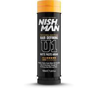 Kalanka-Nishman Définition Des Cheveux U1 - Pâte Mate Argan 100g - Gel De Coiffage Professionnel Pour Finition Mate, Texture Et Volume Avec Huile D¿Argan Pour Des Cheveux Forts Et Sains