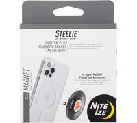 Kalanka-Nite Ize Stoms-01-R8 Steelie Orbiter Plus Prise Magnétique + Anneau En Métal, Support Pour Iphone 12/Mini/Pro Max, Support De Voiture Fonctionne Avec Chargeur Magsafe, Noir