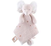 KALANKA-NOUKIE'S - Doudou Enfant - Doudou en Veloudoux - Bali l'éléphant - Multifonctionnel - Noisette - 1 Unité