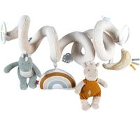 Kalanka-Noukie's Spirale D'activités Stegi Dinosaure Avec Animaux En Peluche - À Suspendre Pour Poussette, Siège Auto, Lit - Stimule Le Développement - Cadeau Naissance Garçon Et Fille