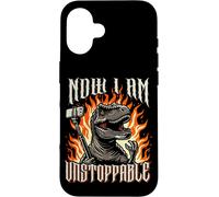Kalanka-Now I Am Unstoppable Funny T-Rex Utilise Une Perche À Selfie Cool Metal Coque Pour Iphone 16