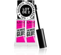 Kalanka-Nyx Professional Makeup Colle Fixatrice À Sourcils Teintée, Tenue 16h, Formule Vegan, Fini Naturel, Applicateur Goupillon, The Brow Glue, Lot De 2, Teinte : Transparent (01)