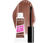 Kalanka-Nyx Professional Makeup Colle Fixatrice À Sourcils Teintée, Tenue 16h, Formule Vegan, Fini Naturel, Applicateur Goupillon, The Brow Glue, Teinte : Medium Brown (03)