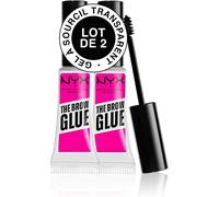 Kalanka-Nyx Professional Makeup Colle Fixatrice À Sourcils Teintée, Tenue 16h, Formule Vegan, Fini Naturel, Applicateur Goupillon, The Brow Glue, Lot De 2, Teinte : Transparent (01)