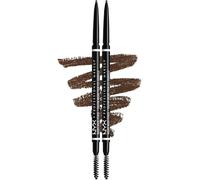 Kalanka-Nyx Professional Makeup Crayon À Sourcils Micro Brow Pencil, Crayon Ultra-Fin Double-Embout Avec Mine Rétractable Et Goupillon, Lot De 2, Teinte : Brunette (06)