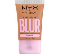 Kalanka-Nyx Professional Makeup Fond De Teint Effet Flouté Bare With Me Blur, Couvrance Moyenne, Fini Mat Naturel, Niacinamide, Matcha & Glycérine, Hydratation Jusqu'a 12h, Teinte : Medium (10)