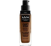 Kalanka-Nyx Professional Makeup Fond De Teint Liquide Couvrant Tenue 24h Can't Stop Won't Stop Liquid Foundation, Waterproof, Fini Mat, Formule Vegan, Teinte : Sienna (17.5)