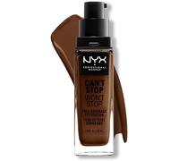 Kalanka-Nyx Professional Makeup Fond De Teint Liquide Couvrant Tenue 24h Can't Stop Won't Stop Liquid Foundation, Waterproof, Fini Mat, Formule Vegan, Teinte : Deep Walnut (22.7)