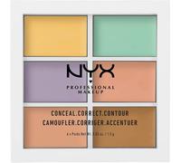 Kalanka-Nyx Professional Makeup Palette 3c Correctrice, Anti-Cernes Et Contour, Texture Crémeuse, 6 Teintes