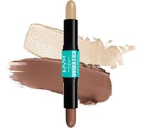 Kalanka-Nyx Professional Makeup Stick Highlight & Contour, Double Embout, Définition & Brillance, Modulable & Formule Vegan, Wonder Stick, Teinte : Universal Light (02)