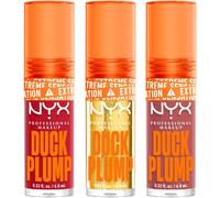 Kalanka-Nyx Professional Makeup, Trio Laques À Lèvres Repulpantes, Couleur Intense, Fini Ultra-Brillant, À L'huile De Gingembre, Vegan, Duck Plump, Teintes : Cherry Spice, Nude Swings, Clearly Spicy