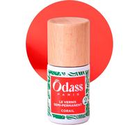 Kalanka-Odass Paris - Le Vernis Semi-Permanent Teinte Corail - Application Facile ¿¿ La Maison - Sans Hema, Vegan, Cruelty Free, Sans Gluten - Orange - Fabriqu¿¿ En France, ¿¿ Base D¡®Ingr¿¿Dients Bio