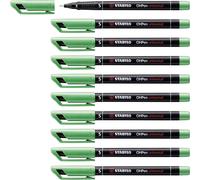 Kalanka-Ohpen - Marqueur Permanent - Lot X 10 Marqueurs - Vert (Encre Permanente/Pointe Superfine 0,4mm)