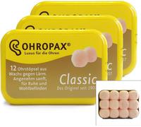 Kalanka-Ohropax Lot De 12 Bouchons D'oreille Classiques (3 Boîtes, 18 Paires)