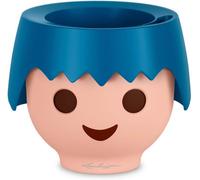 KALANKA-OJO Pot de fleurs rond en polyrésine à arrosage automatique, Bleu Ocean, D21 H16 cm