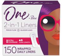 Kalanka-One By Lot De 150 Protège-Slips (2 En 1 Pour Les Périodes Et Fuites Urinaires Quotidiennes), Couverture Longue Et Supplémentaire Pour Les Flux Menstruels, Absorption Très Légère Pour Les Fui