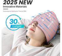 Kalanka-Onlycare Masque Migraine Cap Bonnet, Poche De Glace En Gel, Masque De Glace Anti Migraine Rafraîchissant, Chapeau, Cold Therapy Relief
