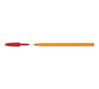 Kalanka-Orange Original Stylos-Bille Pointe Fine (0,8 Mm) - Rouge, Boîte De 20