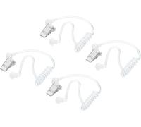 KALANKA-Oreille Pièce Casque Oreillette Agent Secret Oreillette Costume Prop, Rechange Acoustique Tube pour 2-Way Radio Audio Casques, Paquet de 4