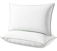 Kalanka-Oreiller 45x74 Lot De 1 Coussin Blanc Garnissage 100% Fibre Polyester Bon Soutien Du Cou Oreillers Dodo Moelleux Pour Hotellerie Lit Canapé Respirant Et Doux Carré Avec Fermeture Éclair