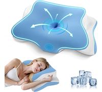 Kalanka-Oreiller Ergonomique Cervical, Oreillers Memoire Forme Ergonomique Cervical Pour Les Douleurs Au Cou Et Aux Épaules, Oreiller Orthopédique De Soutien Du Cou Pour Les Dormeurs Sur Le Côté, Ble