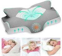 Kalanka-Oreiller Orthopédique Ergonomique À Mémoire De Forme Cervicales Douloureuses Coussin Pour La Nuque, Soulager La Douleur, 53.8 X 11/9 X 33 Cm, Gris