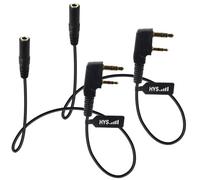 KALANKA-Oreillette Écoute monophonique uniquement, Lot de 2 câbles de transfert radio 2 broches vers prise jack 3,5 mm compatible avec Kenwood Baofeng Quansheng Talkie Walkie (2)