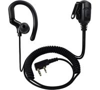 KALANKA-Oreillette radio en forme de G 2 broches avec micro compatible avec talkie-walkie Kenwood Baofeng UV5R, casque radio bidirectionnel pour la sécurité de la police