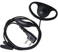 KALANKA-Oreillette Talkie Walkie en Forme de D, Casque Écouteur de sécurité pour Midland 2 Broches G7 G8 G9 G7 Pro G9 Pro GXT250 GXT325 GXT550 GXT650 LXT80 LXT112 Alan39 Alan42 avec Microphone PTT