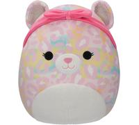 KALANKA-Orignal Peluche de 30 cm- Michaela Le Léopard Arc-en-Ciel Rose - Peluche Officielle Jazwares