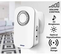 Kalanka-Orno Erato Sonette Sans Fil Extérieur Etanche Avec Contrôle Du Volume Et Portée De 100m 32 Sonneries 230v