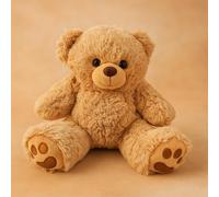 KALANKA-Ours en peluche 30 cm et 1 porte-clés - Marron foncé - Peluche mignonne - Marron (ours en peluche, 30 cm)