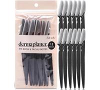 Kalanka-Outil De Dermaplaning - Rasoir Pour Le Visage Et Tondeuse À Sourcils Pour Femmes Et Hommes, Épilateur Facial, 12 Pièces (Noir)