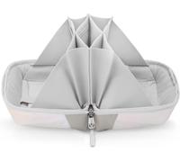 KALANKA-Ouverture à 180° Sac de Rangement Câbles,Organisateur d'accessoires électroniques avec poignée,Pochette de Gadgets Tech Pouch, résistant aux éclaboussures étui de Transport, Aurore Blanche