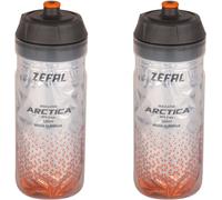 Kalanka-Pack Arctica 55 - Lot De Deux Bidons Vélo 550 Ml - Gourde Vélo Isotherme - Inodore Et Etanche - Bidon Sport Sans Bpa - Argent/Orange