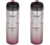 Kalanka-Pack Arctica 75 - Lot De Deux Bidons Vélo 750 Ml - Gourde Vélo Isotherme - Inodore Et Etanche - Bidon Sport Sans Bpa - Argent/Rose Pâle