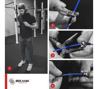 Kalanka-® Pack De 2 Câbles En Acier De Rechange Adaptables Toutes Cordes À Sauter Longueur 3m50 2 Diamètres Et 7 Couleurs Au Choix Fixations Remplacement Incluses Idéal Confirmés Aux Double U