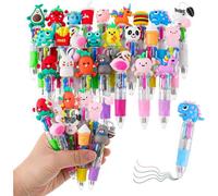 Kalanka-Pack De 24 Stylos 4 Couleurs Thème Animalier - Idéal Sachet Anniversaire Cadeau Anniversaire Invites