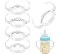 Kalanka-Pack De 5 Poignées Pour Biberons, Porte-Biberon, Poignées Porte-Biberons. Facile À Tenir. La Poignée En Plastique Standard S'adapte À La Série Av-E-Nt Natural (Blanche)