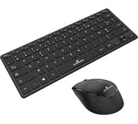 KALANKA-- Pack Mini - Pack Clavier & Souris sans Fil Compact - Wireless avec Smart Dongle 2.4Ghz - Design Ultra Slim - Ergonomique - Compatible sur Windows - AZERTY Noir