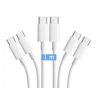 KALANKA-Pack of 3 USB C to USB C Cable 1M 5A 100W Nylon Braided Cable Fast Charging Cable White for Apple MacBook, iPad, iPhone 15, iPhone 16, Samsung Galaxy, Google Pixel, Xiaomi, Redmi, Honor