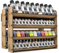 KALANKA-Paint station support peinture maquette. Support de rangement en bois pinceaux warhammer porte pot peinture citadel vallejo acrylique hobbyzone tamiya (2x Universal)