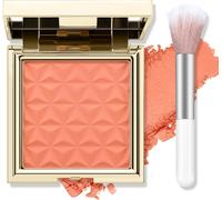 Kalanka-Palette De Fard À Joues En Poudre, Fard À Joues Mat Et Satiné, Compact Et Très Pigmenté Pour Le Visage, Aspect Rougissant Naturel Modulable En 4 Teintes : Peach Coral, Red