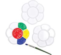 KALANKA-Palettes de Peinture Forme Fleur - Lot de 3, Fournitures Artistiques pour Enfants (AF994)