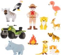 KALANKA-® PANTAWORLDS® Quiet Book Livre sensoriel éducatif Livre d'eveil pour bébé et Enfant Jeu Montessori Jeu pour Enfants (Safari - Animaux et Quad, Kit de Jeu)