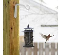 KALANKA-Paquet de 2 Crochet Mural Support pour Plantes suspendues Decorative Straight Plant Hanger for Bird Feeders, Planters, Lanterns, Wind Chimes Indoor Outdoor, Blanc, 15cm