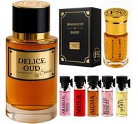 Kalanka-Parfum Delice Oud Senteur Splendide - - Coffret Luxe - Extrait De Parfum 50ml + Musc 3ml + 10 E¿Chantillons Offert - Coffret Cadeau Homme Et Femme - Collection Privee